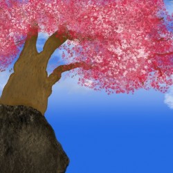 Acrylic cherry blossom tree