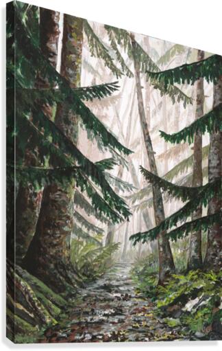 Misty path Canvas Print