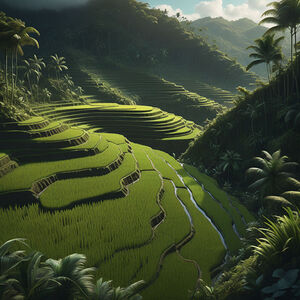nature illustrations philippines landscapes rice