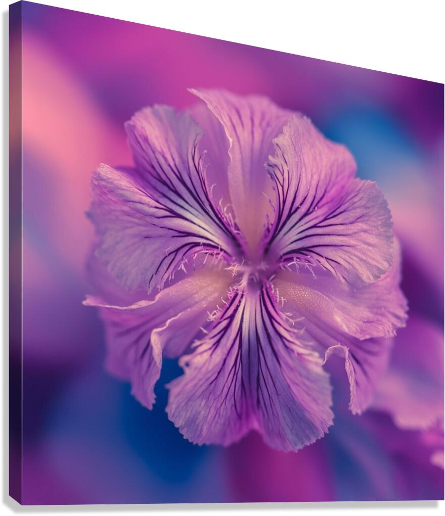 a stunning close up photograph of a delicate vibr Canvas Print