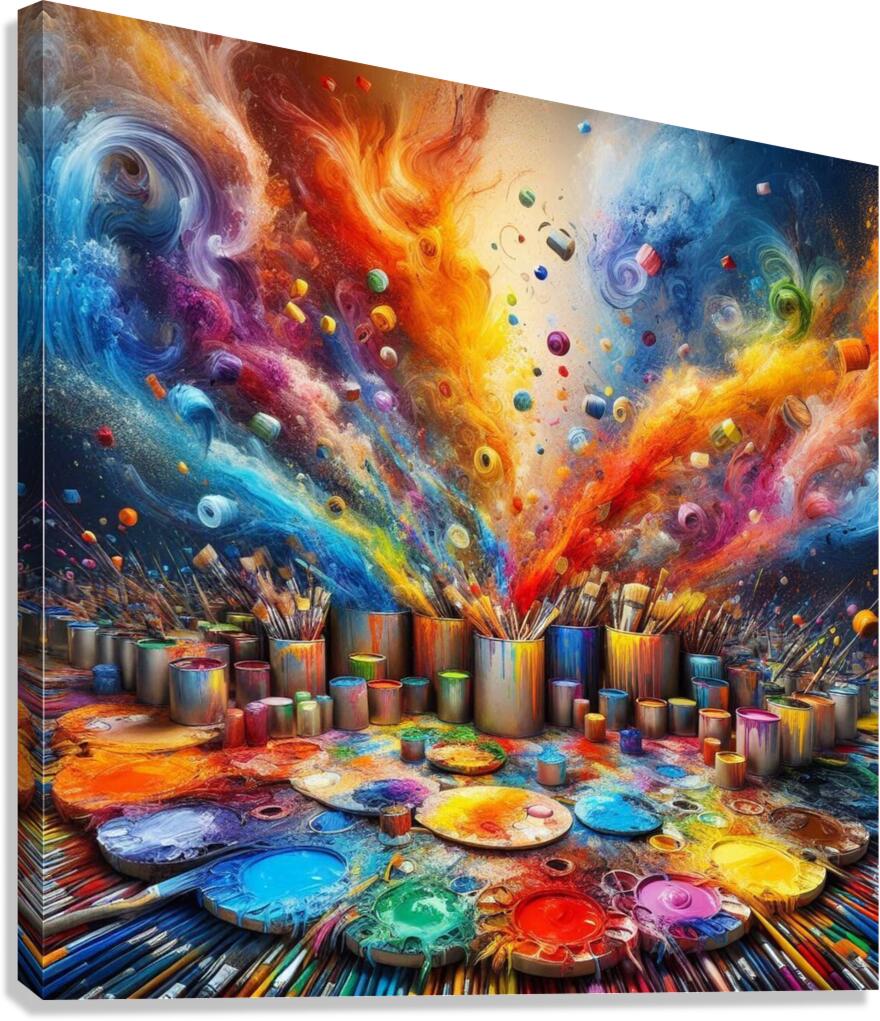 A vibrant symphony of colors Canvas Print