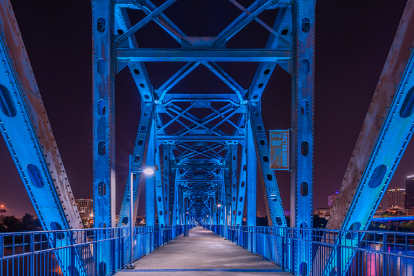 A Blue Stroll Through Arkansas Print