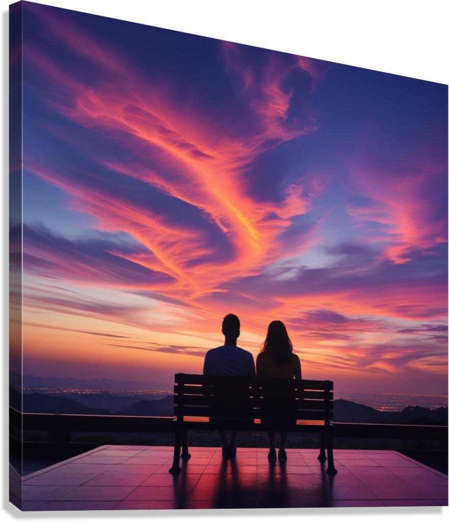 Sunset and twilight Canvas Print