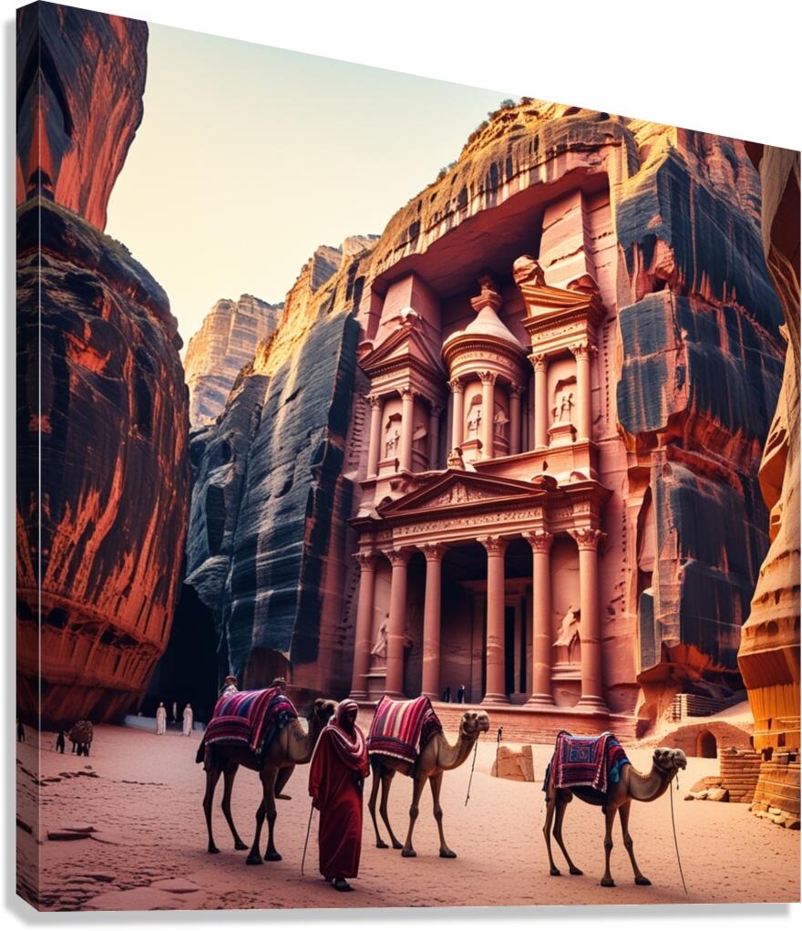 The Rose City Petra one of the wonders of the world Canvas Print