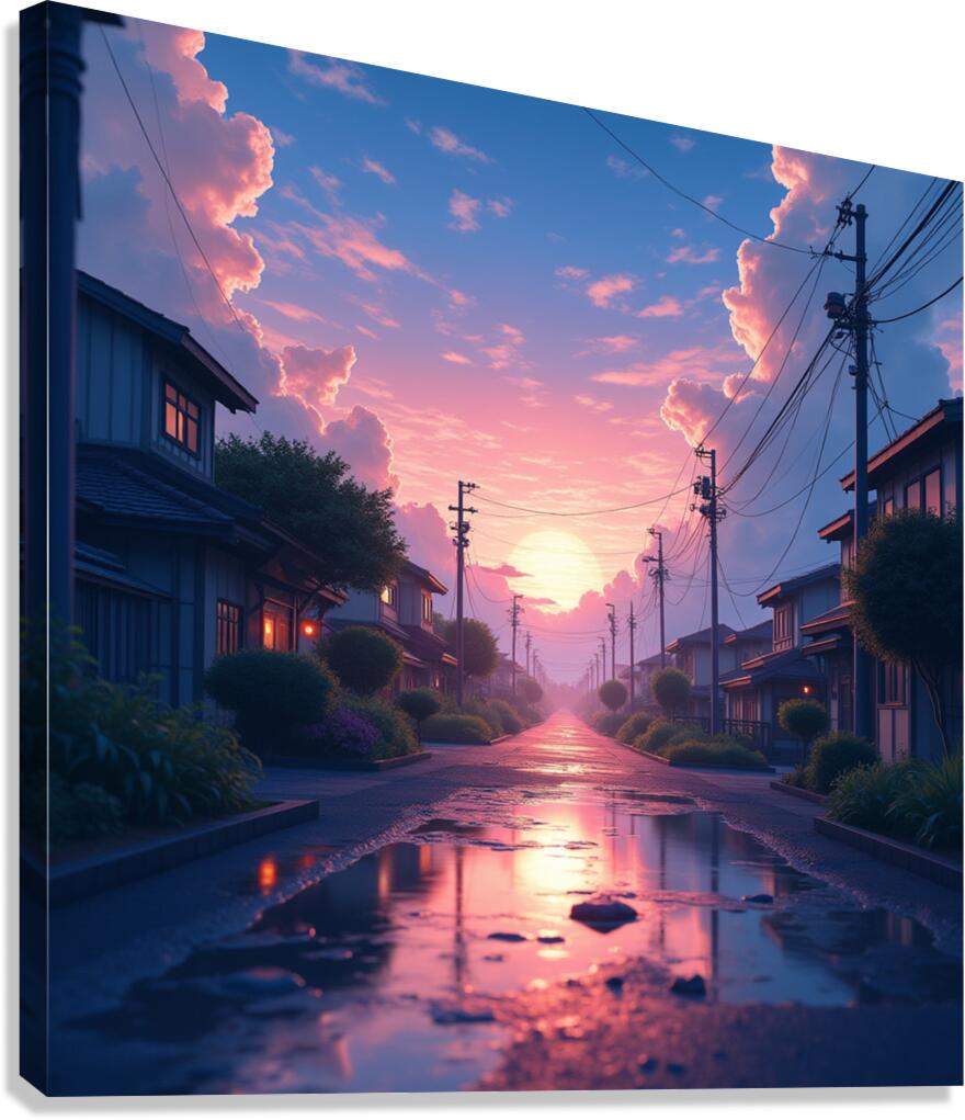 Prismatic Whispers in the Urban Mist Canvas Print