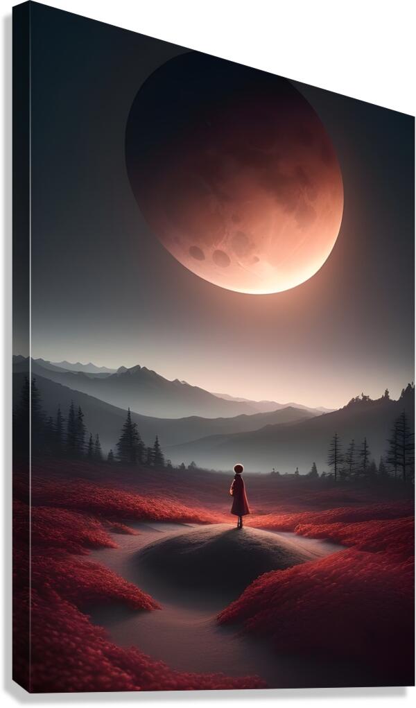 Moonlight in the darkness Canvas Print