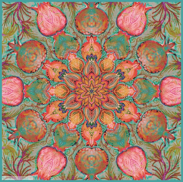 Pomegranates mandala Print