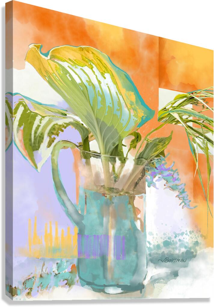 Hosta Leaves Canvas Print
