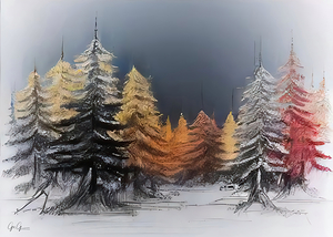 Photo upscale using AI. Winter Interlude