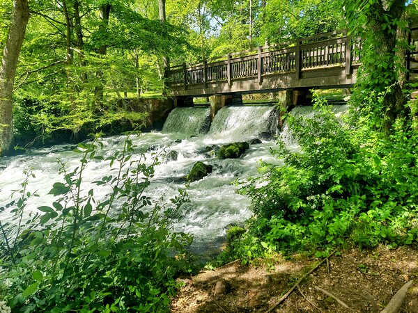 Waterfall under the bridge by Missouri Micky