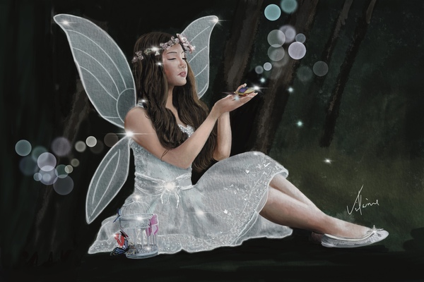 La fee aux papillons 2 by Vilaine