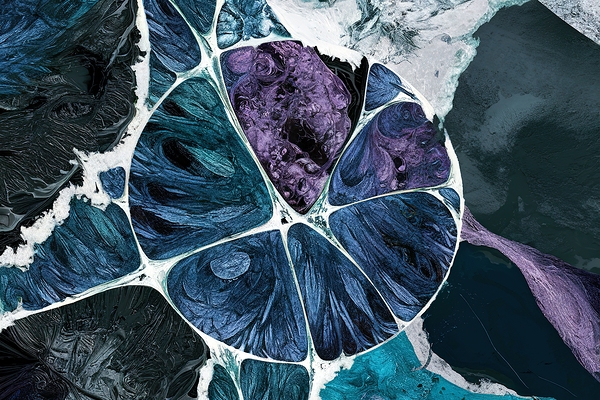 Abstract Dark Ice Patterns 1 Print