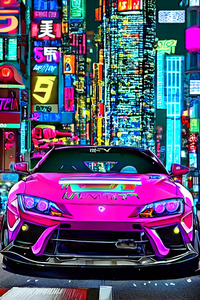 Samurai Speedster: A Japanese Sports Car Battles the Neon Nights