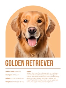 Golden Retriever Informative Poster