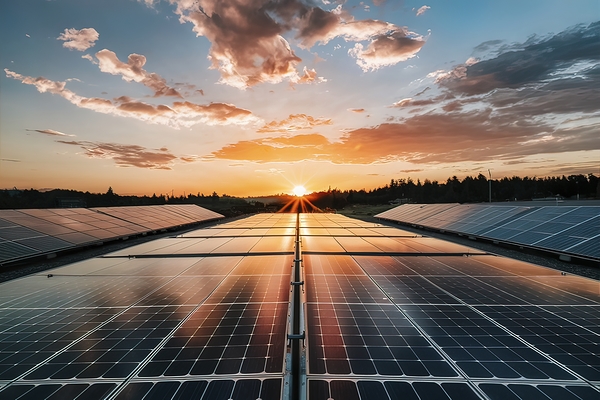 view of a solar photovoltaic cell panels under su 1721225879.7112 Print