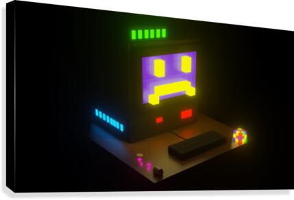 Sad Computer Canvas Print