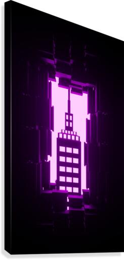 City Inside a Cube Canvas Print