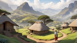 Serenity of the Highlands: Tribal Village Amid Majestic Peaks 2