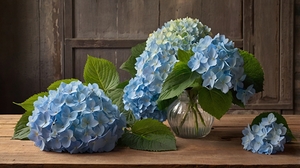 Serenity in Bloom: Rustic Hydrangea Elegance 