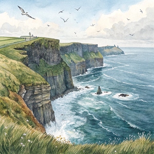 Majestic Coastal Serenity – Hand Painted Wall Art 