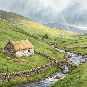 Serenity Beyond the Rainbow: A Rustic Countryside Haven 