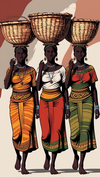 Grace in Tradition: Women of Heritage Wall Art  Print