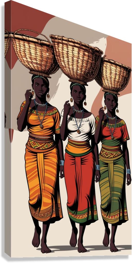 Grace in Tradition: Women of Heritage Wall Art  Canvas Print