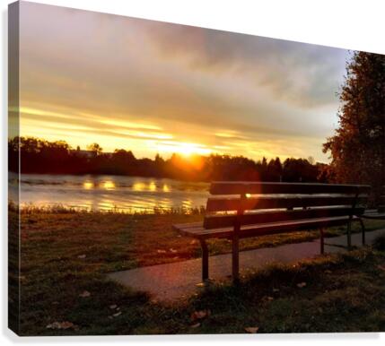 SUNSET BENCH Canvas Print