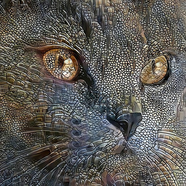 Smokey Blue Cat Portrait Print