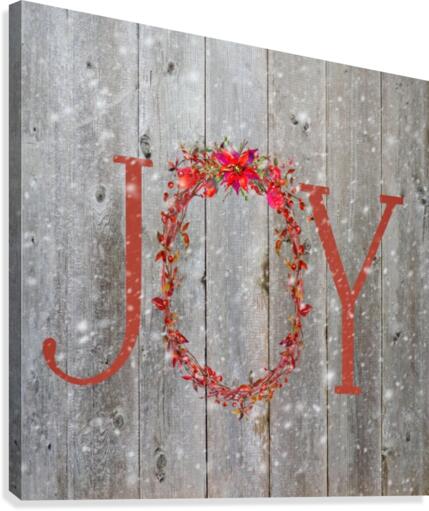 Rustic Christmas Joy Canvas Print