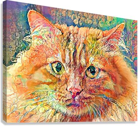 Flower Power Jenny Cat Canvas Print