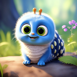 19 cute little cartoon looking caterpillar