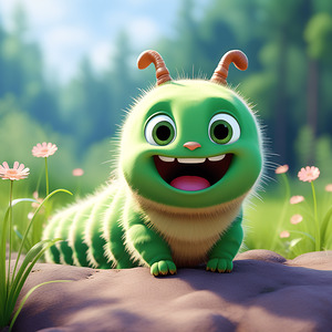 20 cute little cartoon looking caterpillar
