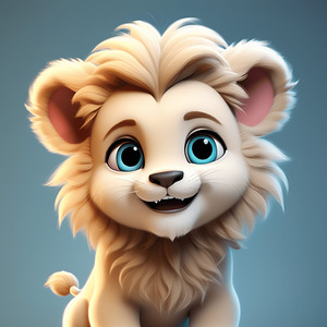 34 cute little cartoon looking lion