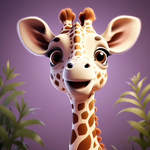 35 cute little cartoon looking giraffe