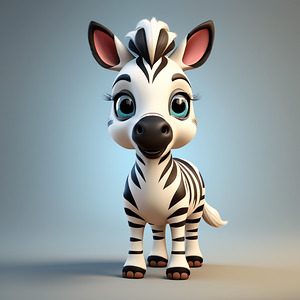 42 cute little cartoon looking zebra