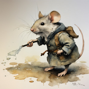 MOUSE HOLDING A WAND