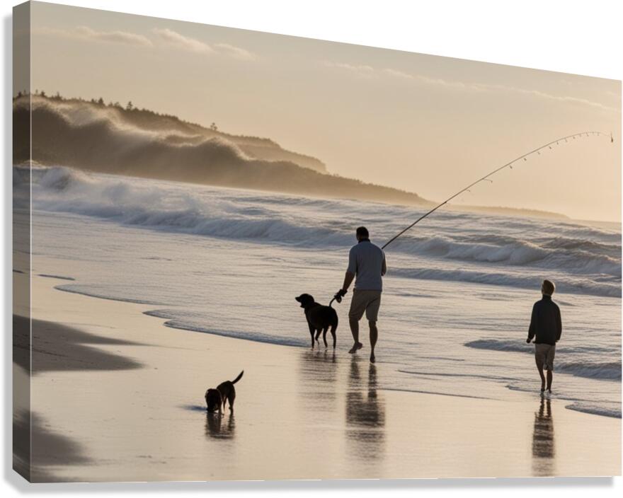 FAMILY FISHING Canvas Print