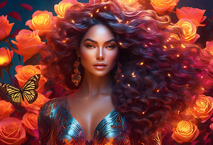 BUTTERFLY NEON WOMAN PORTRAIT  IMG 0285 BIG