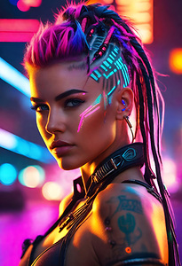 CYBERPUNK WARRIOR WOMAN   8858 BIG