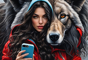 Red Riding Hood & Wolf Portrait -  IMG 5948 