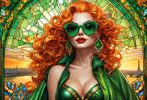 STAINED GLASS WOMAN PORTRAIT  IMG 3123 BIG