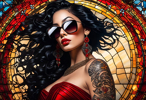 STAINED GLASS WOMAN PORTRAIT   IMG 4033 BIG