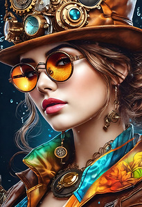 STEAMPUNK WOMAN PORTRAIT    IMG 1813