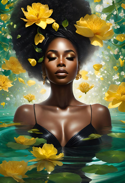 AFRICAN WOMAN PORTRAIT   IMG 9330 Print