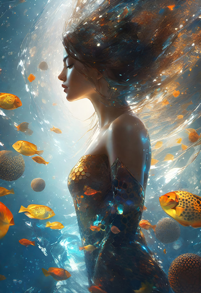 BEAUTIFUL GOLDEN WOMAN    IMG 2313 Print