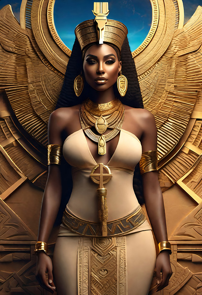 EGYPTIAN GODDESS PORTRAIT   IMG 6593 enhance 1.7x Print
