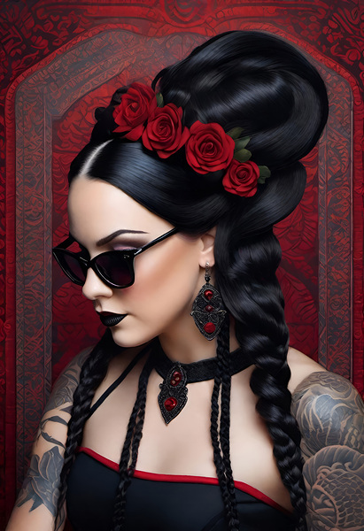 WEDNESDAY ADDAMS PORTRAIT   IMG 6485 Print