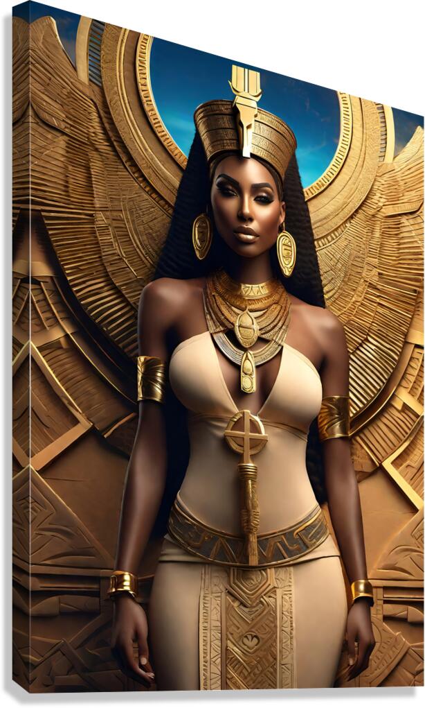 EGYPTIAN GODDESS PORTRAIT   IMG 6593 enhance 1.7x Canvas Print