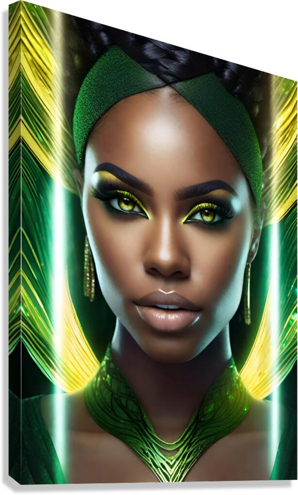 GREEN EYES WOMAN PORTRAIT   IMG 9255 Canvas Print